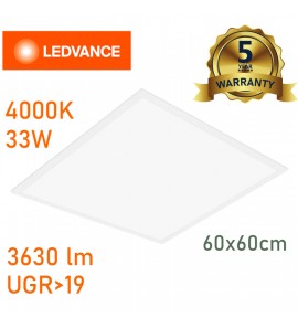 Ledvance 33W, LED panelis, 60x60cm, 3630lm, UGR<19, 5 gadu garantija